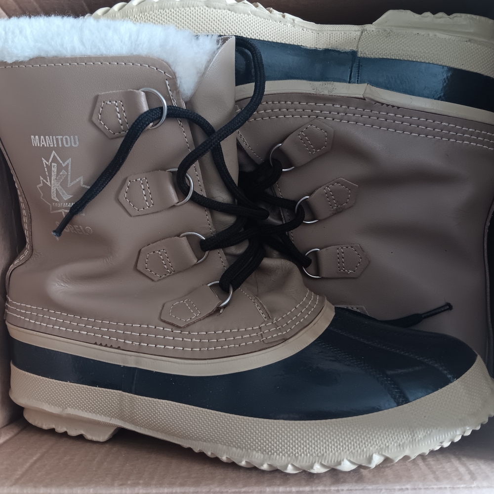 Sorel Tan and Black Winter Boots